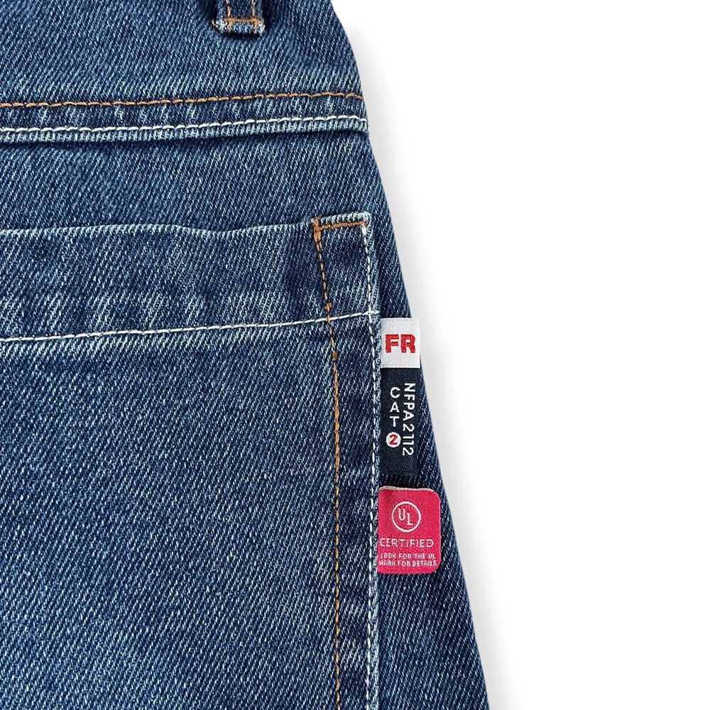 Bocomal FR Jeans Men 34x32 (ACT 34x31) Blue Denim Cotton Non-Stretch CAT II NWT - Picture 7 of 14